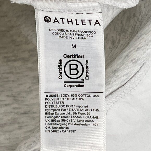 Athleta Gallery Hoodie Womens M Heather Grey Active Top Athleisure Long Sleeves - Picture 9 of 9